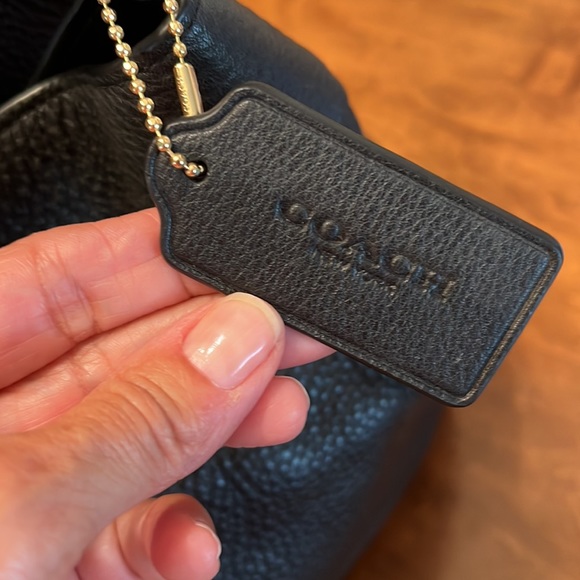 Coach Black Bag, Soft Pebble Leather - Picture 3 of 10